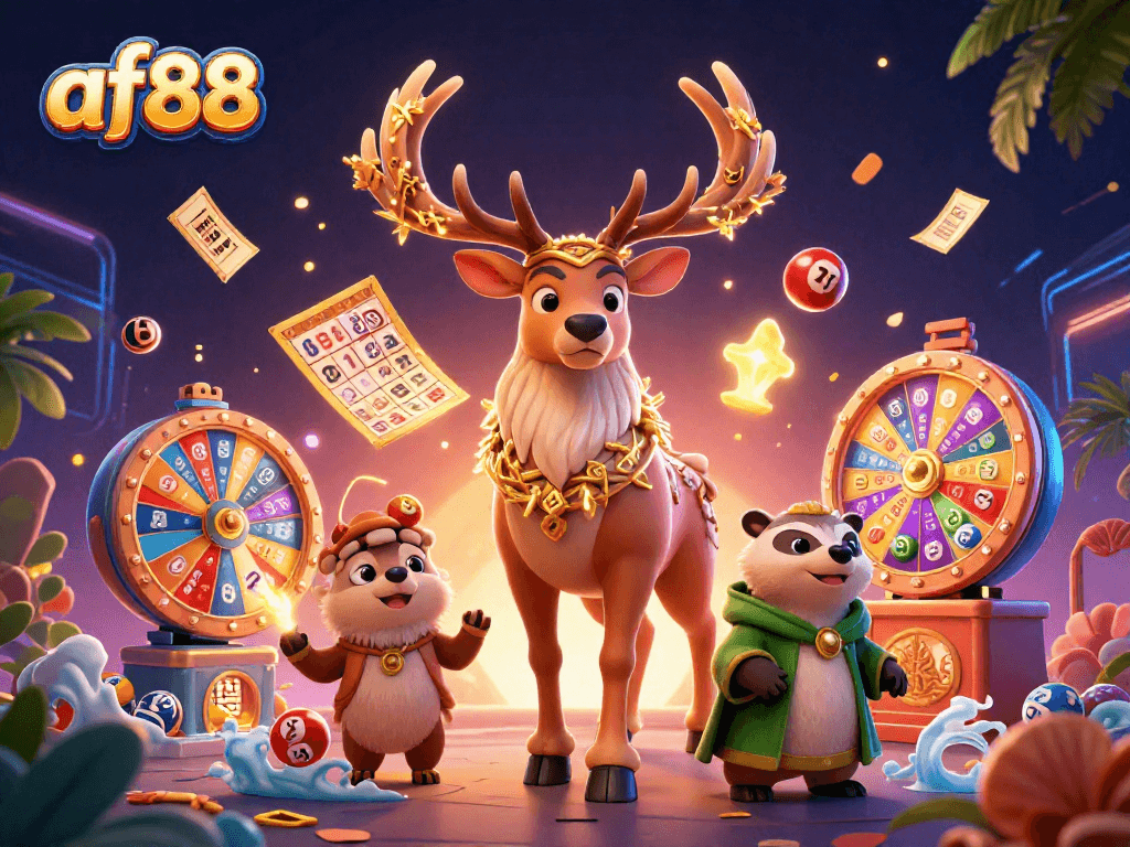 Experience thrilling chances at af88 with vibrant lottery elements and captivating gaming characters.