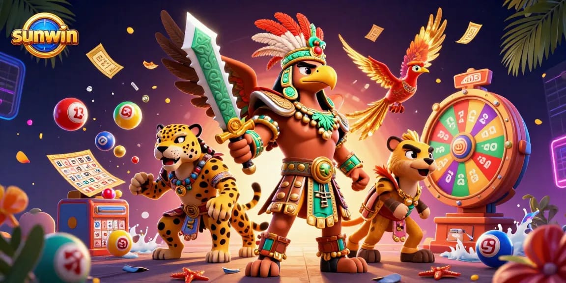 Experience winning moments with sunwin's dynamic lottery scene featuring vibrant game elements.