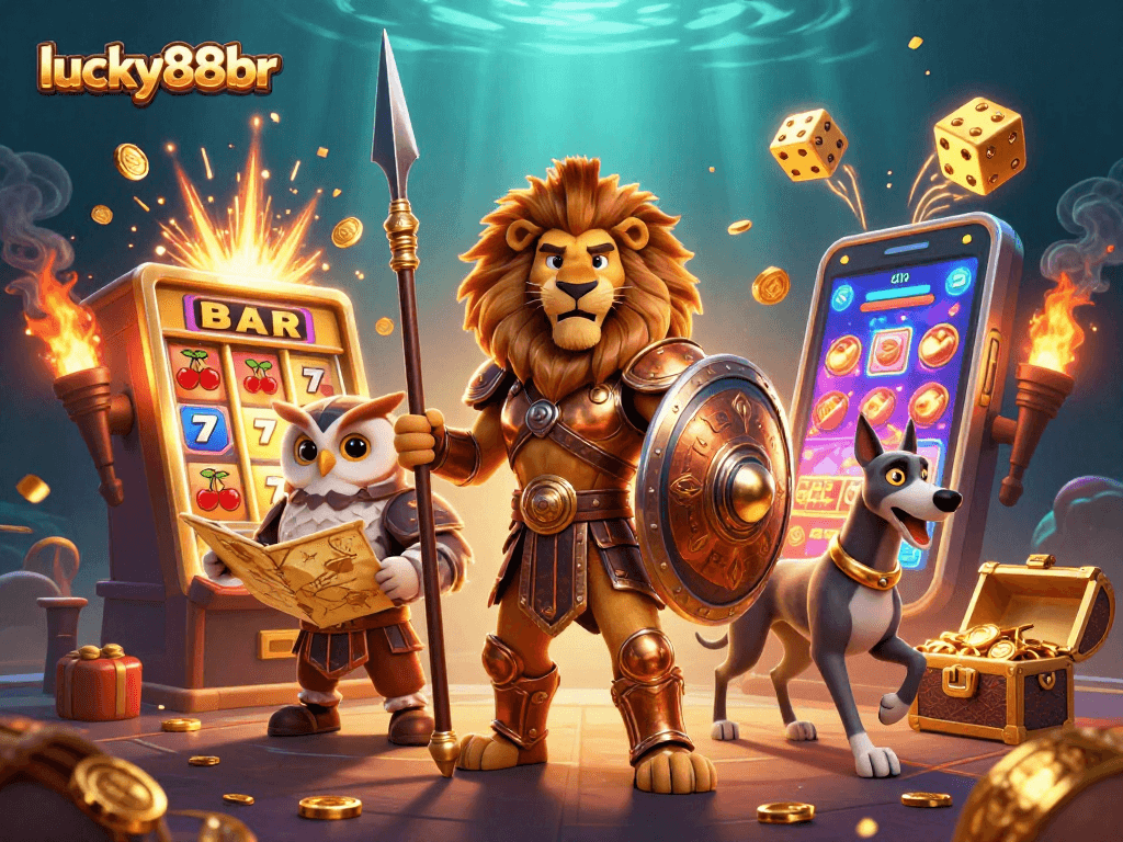 Experience exhilarating wins with lucky88br's vibrant casino adventures featuring iconic characters and gaming elements.