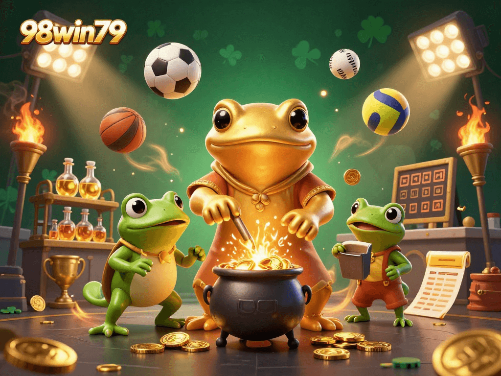Bet on your luck with 98win79: Enjoy vibrant casino games in a magical fantasy scene.