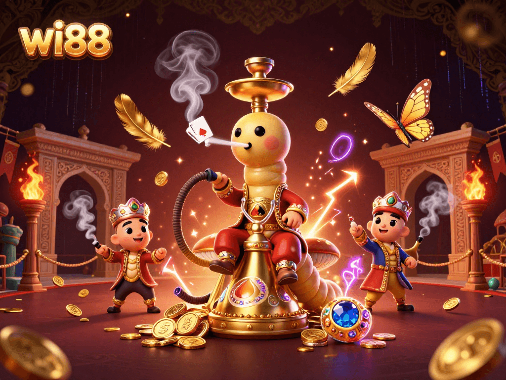 Engage in thrilling gaming at wi88 with a vibrant illustration showcasing gaming elements.