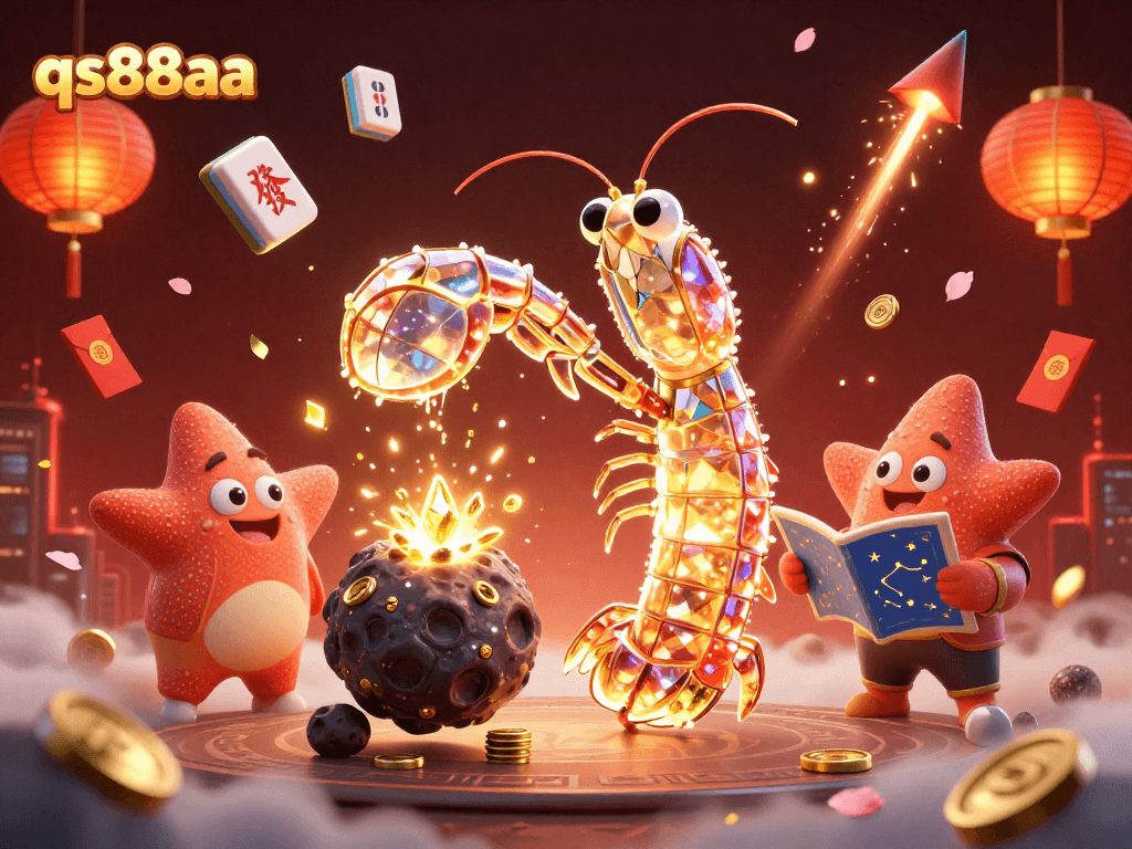 Engage in thrilling gameplay at qs88aa with vibrant elements of luck and excitement in a unique 3D illustration.