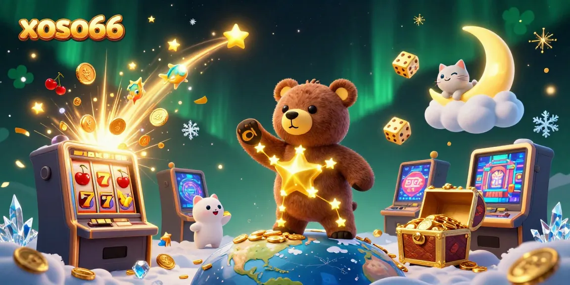 Experience the excitement of xoso66 with a colorful casino-themed illustration featuring vibrant characters and elements.
