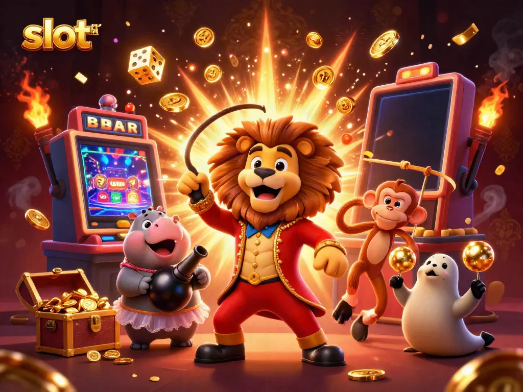 Experience exciting slot resmi action with vibrant casino characters celebrating a jackpot win.