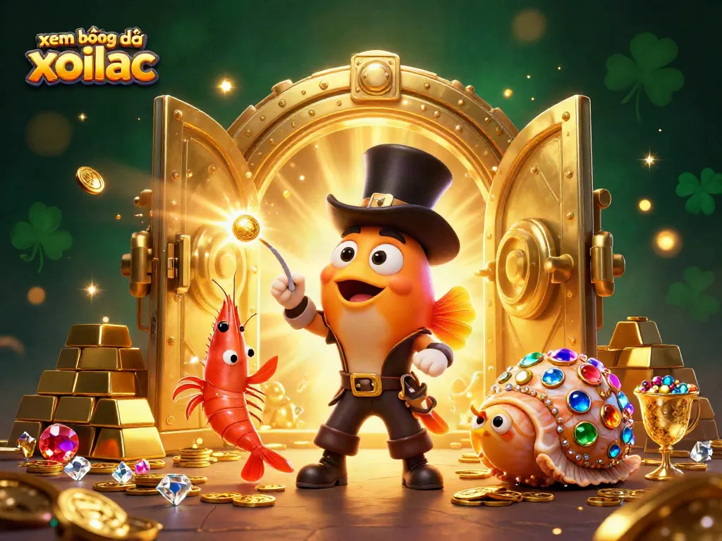 Experience xem bóng đá xoilac tv with vibrant treasure-themed 3D interactive scene.