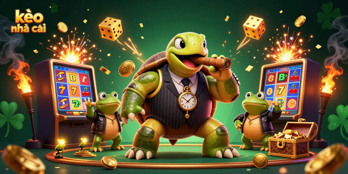 Delve into the world of kèo nhà cái with vibrant 3D characters and dynamic casino elements.