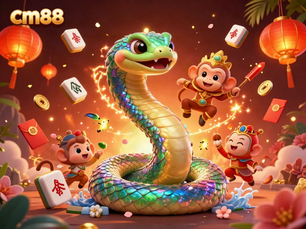 Engage in thrilling gameplay at cm88 with vibrant colors, animated characters, and dazzling casino elements.