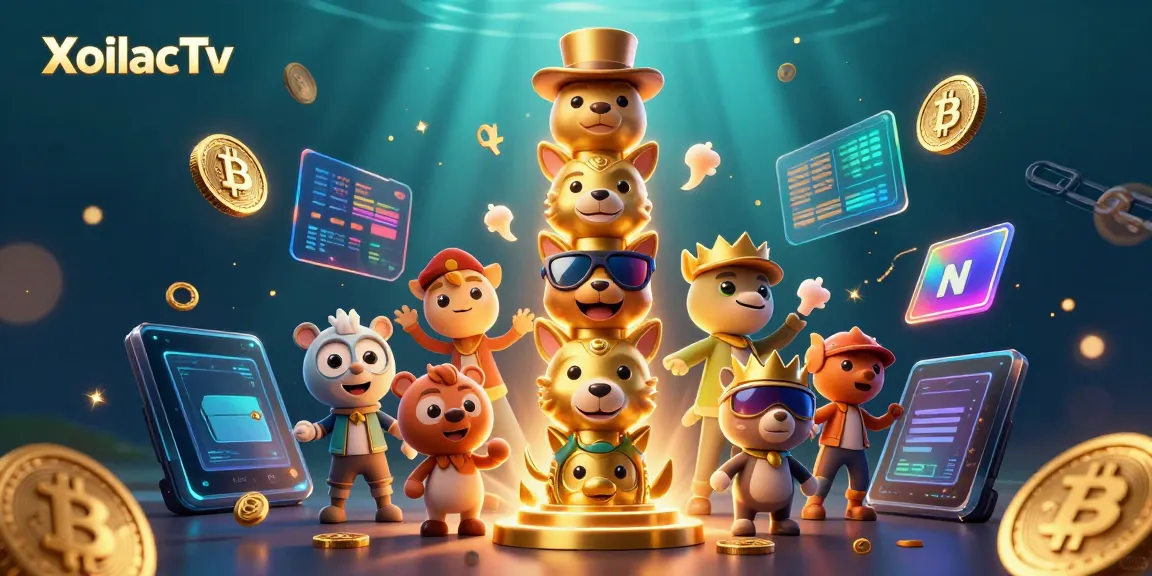 XoilacTv brings immersive casino fun, featuring a golden totem pole and vibrant crypto-themed elements.