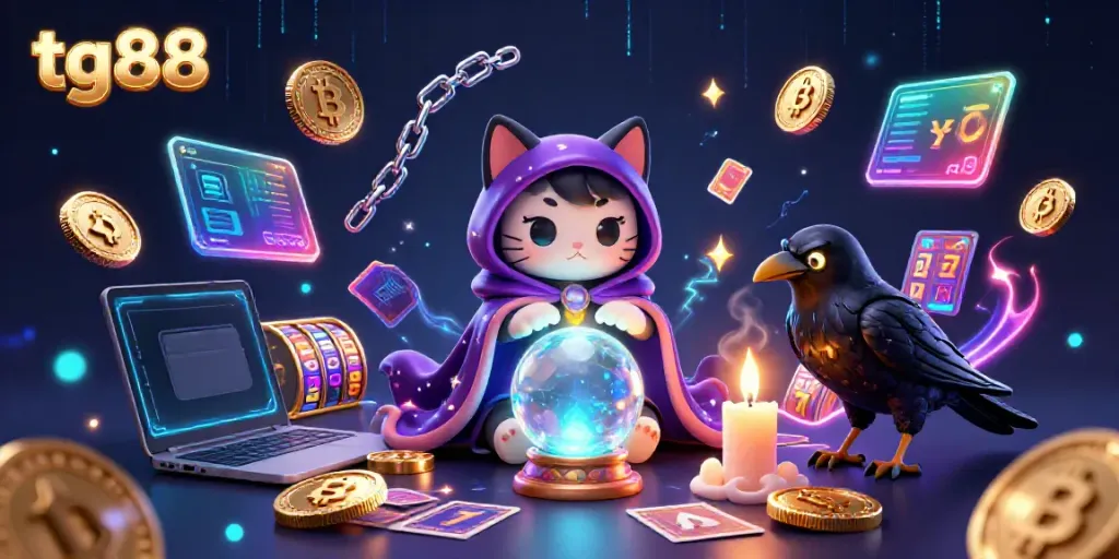 Experience thrilling tg88 gameplay with vibrant characters and dynamic casino elements in this immersive illustration.