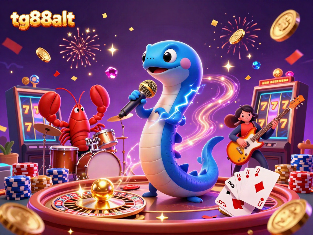 Experience thrilling wins at tg88alt with a vibrant underwater casino featuring an electric eel DJ.