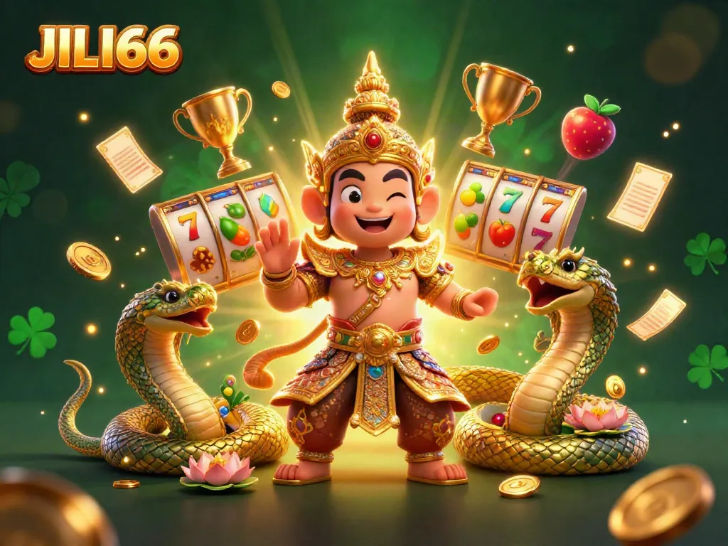 Experience thrilling gaming with JILI66, featuring vibrant casino elements and dynamic characters.