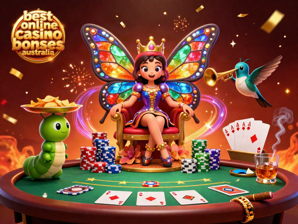 Join the fun with the best online casino bonuses Australia where poker chips and vibrant character enchant the scene.