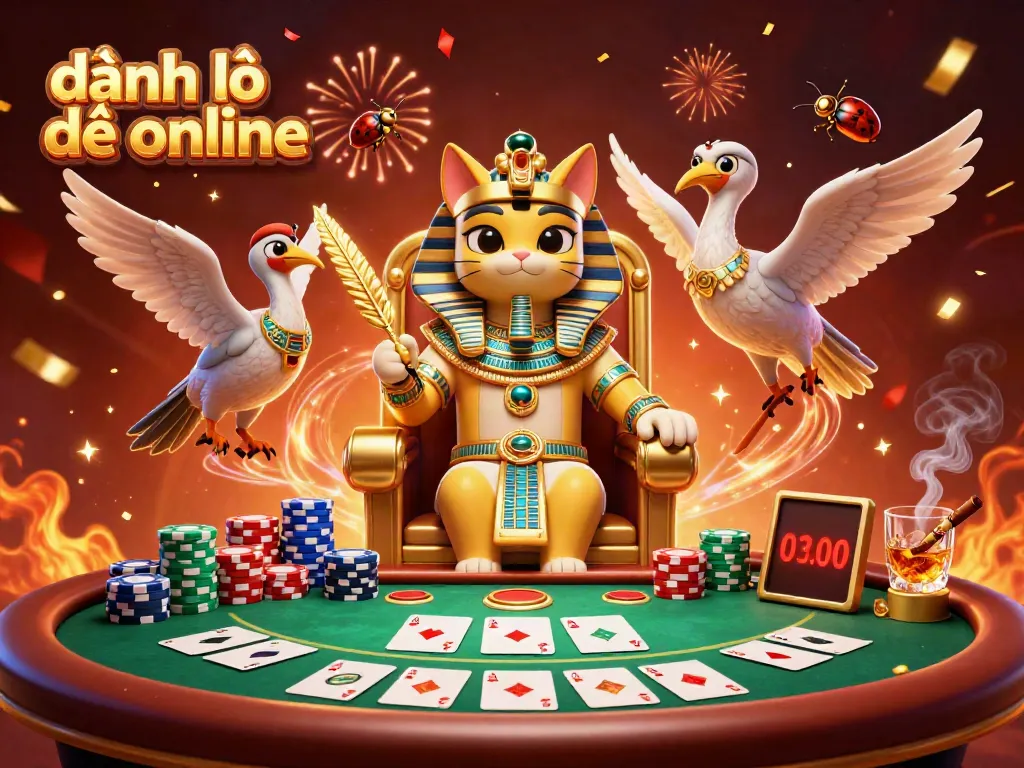 Experience the thrill of đánh lô đề online with Egyptian themes, vibrant detailing, and rich graphical elements.