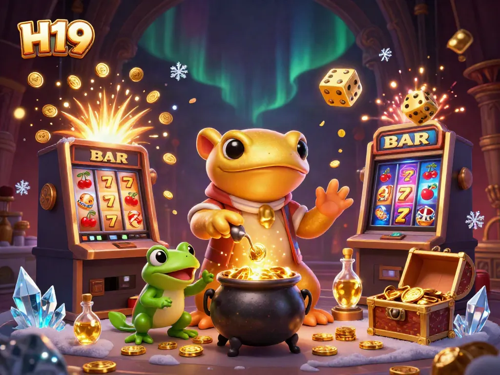 Experience H19's vibrant casino world as golden characters transform metals into riches.