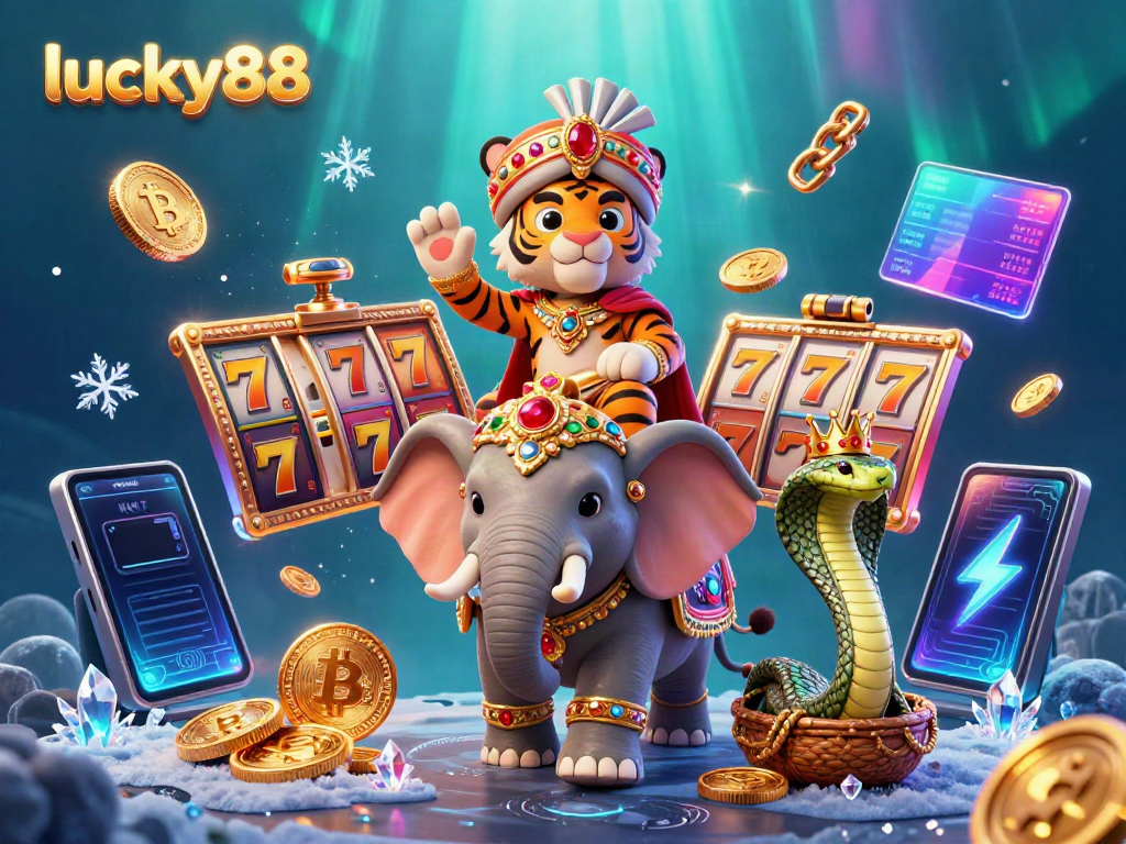 Win big at lucky88 with an enchanting depiction of a royal tiger and treasures!