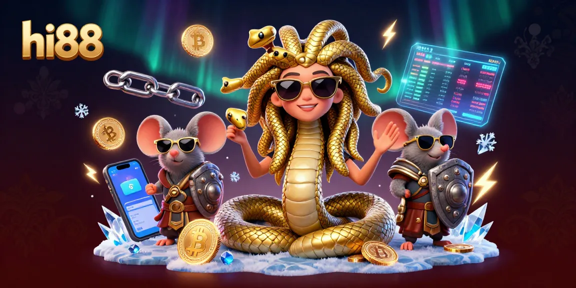 Engage in thrilling gaming adventures at hi88, featuring a vibrant 3D casino illustration.