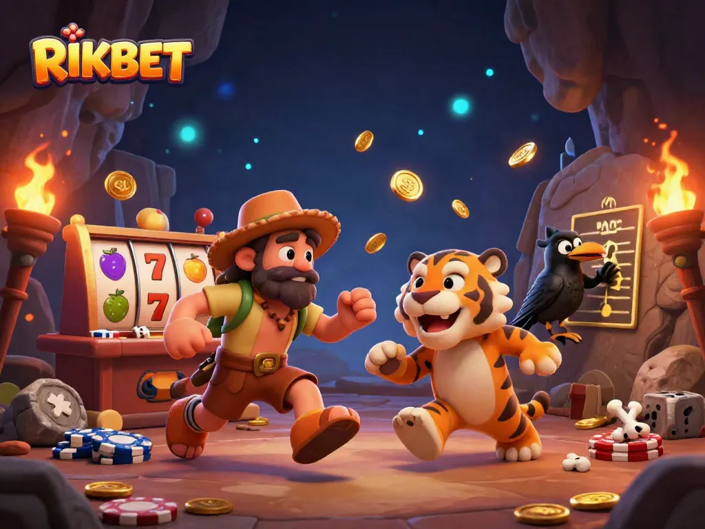 Experience thrilling gameplay with RIKBET's lively prehistoric casino featuring exciting jackpot symbols.