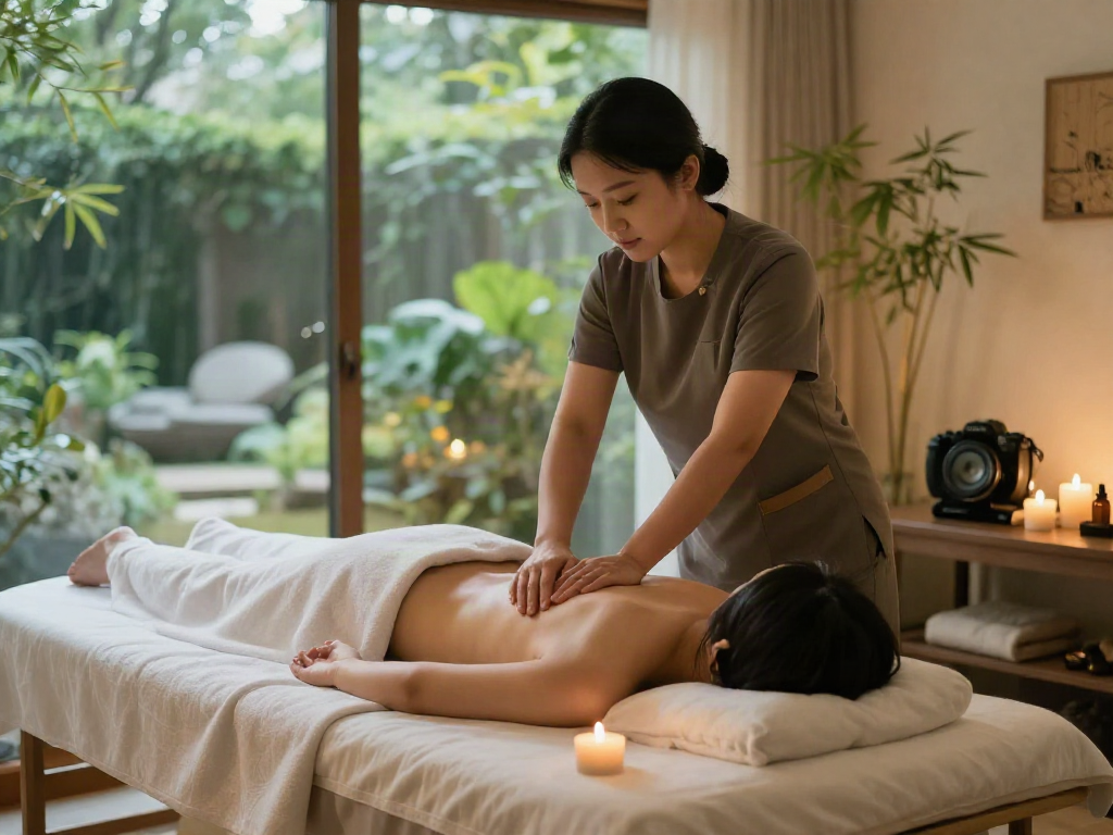 Revitalizing 화성출장안마 experience in a serene wellness setting with therapeutic ambiance.