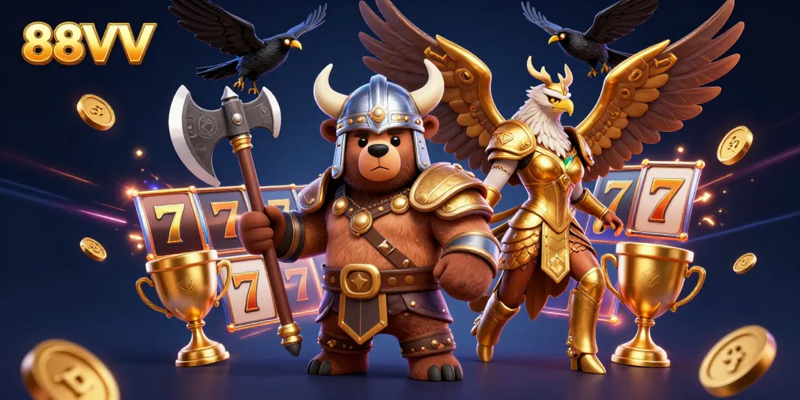 Engage in the exhilarating world of 88VV with vibrant characters and competitive casino game elements.